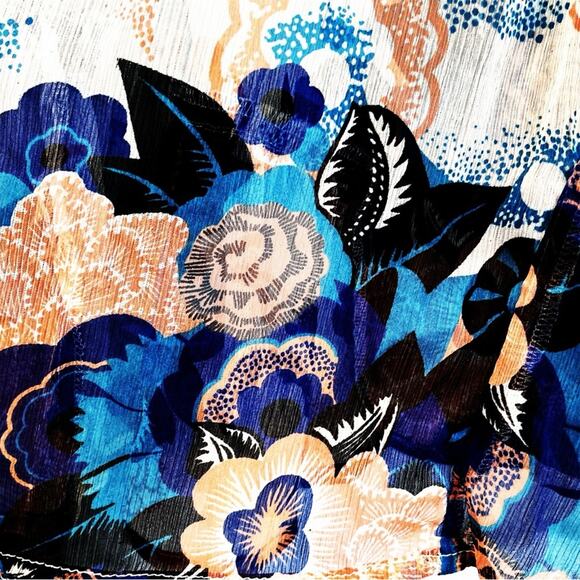 Tramp Floral Sheer Colorful Swing Blouse Size Large EUC - Picture 7 of 16